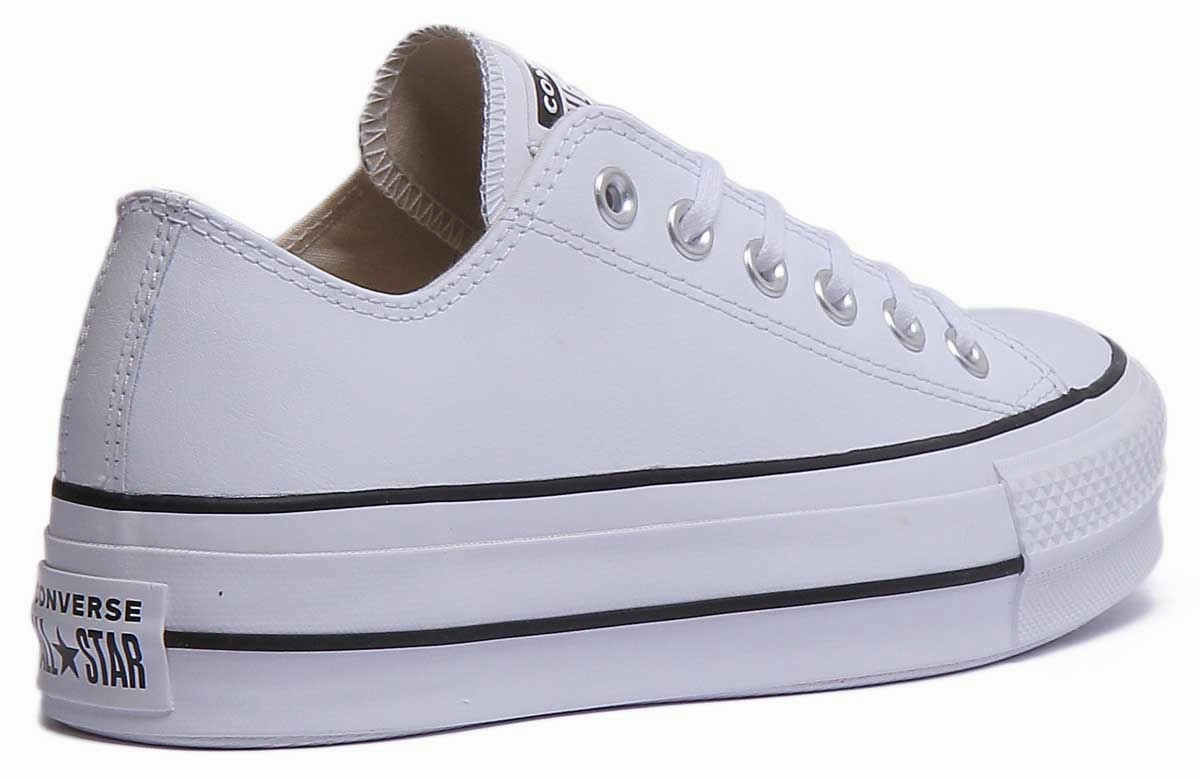 Converse 561680C CT All Star Low Platform Trainer In White Black For Women Shoes Converse