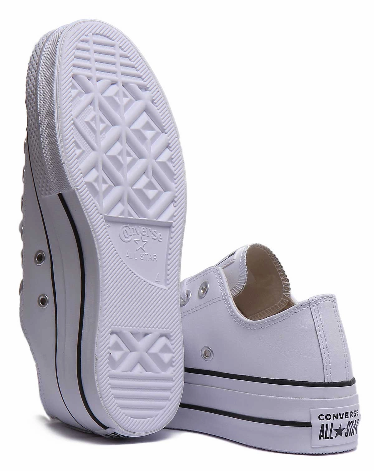 Converse 561680C CT All Star Low Platform Trainer In White Black For Women Shoes Converse
