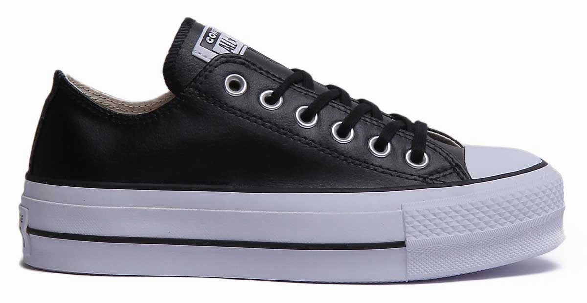 Converse 561681C CT All Star Low Platform Trainer In Black White For Women Shoes Converse