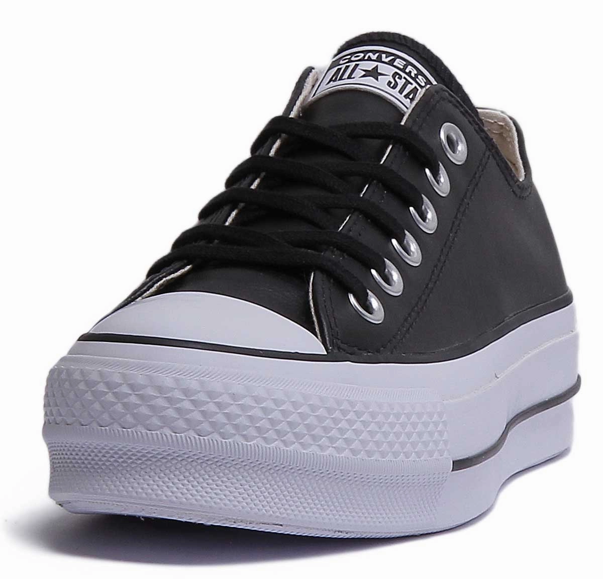 Converse 561681C CT All Star Low Platform Trainer In Black White For Women Shoes Converse