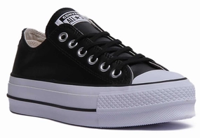 Converse 561681C CT All Star Low Platform Trainer In Black White For Women Shoes Converse