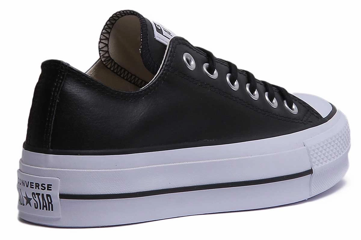 Converse 561681C CT All Star Low Platform Trainer In Black White For Women Shoes Converse