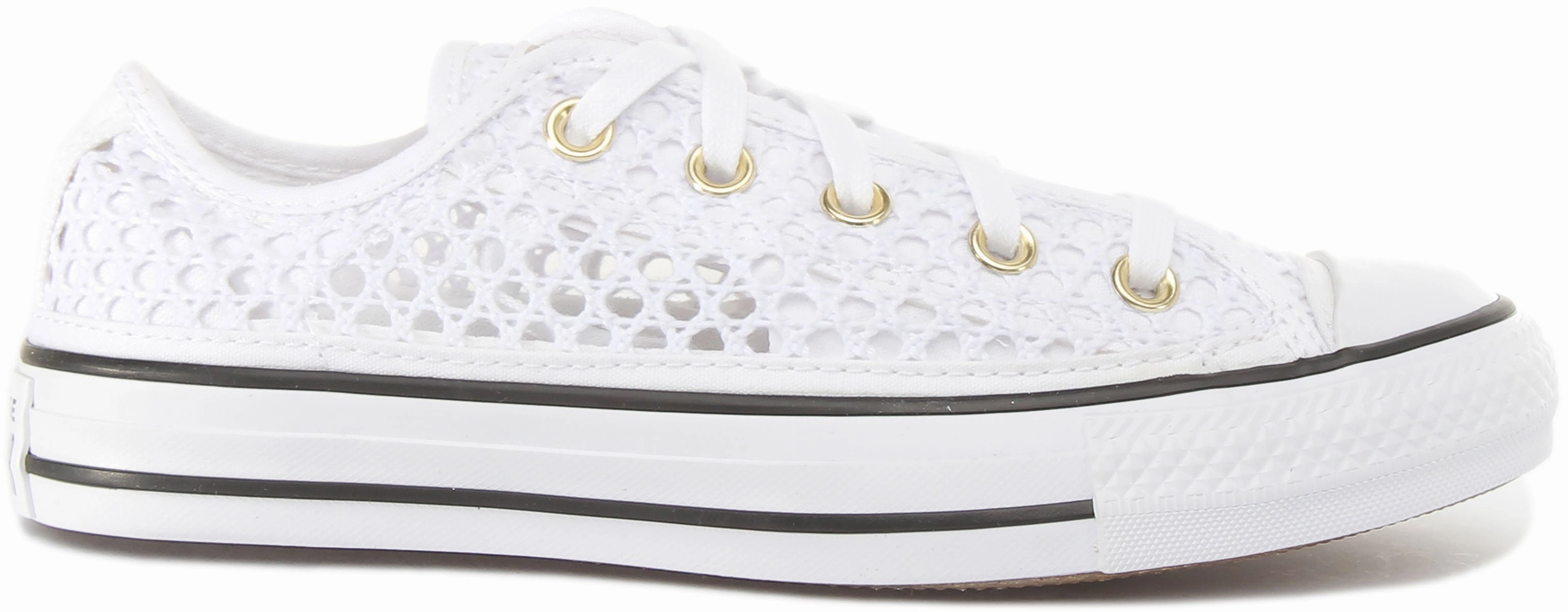 Converse 565495C All Star Ox Crochet In White Black For Women Shoes Converse