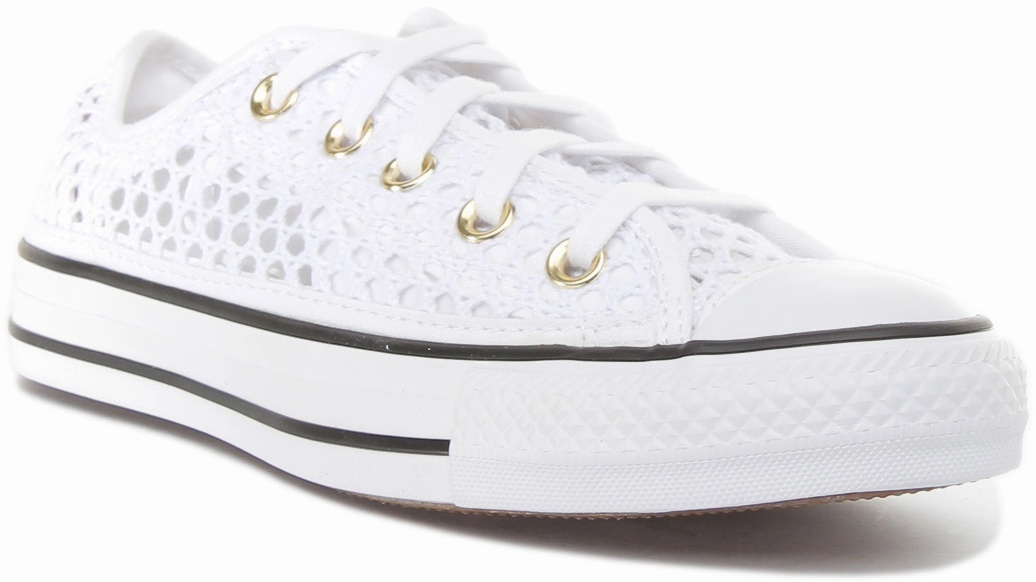 Converse 565495C All Star Ox Crochet In White Black For Women Shoes Converse
