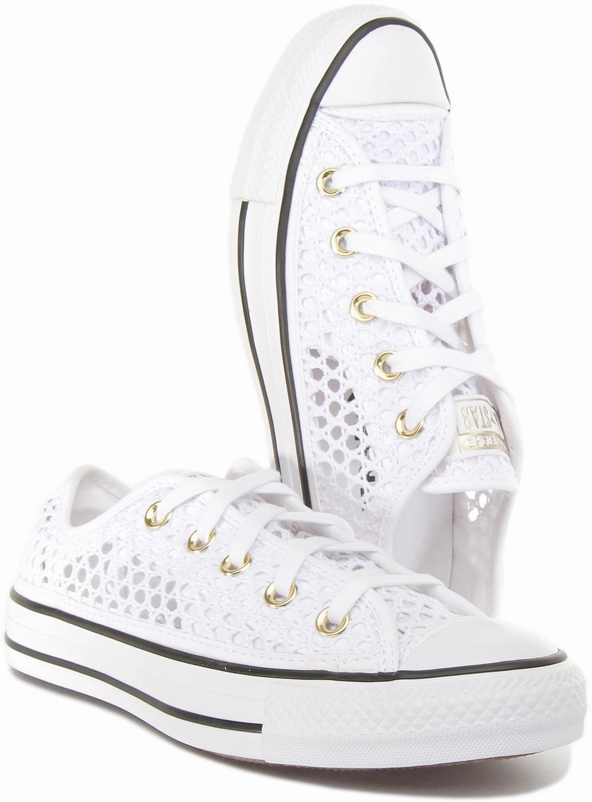 Converse 565495C All Star Ox Crochet In White Black For Women Shoes Converse