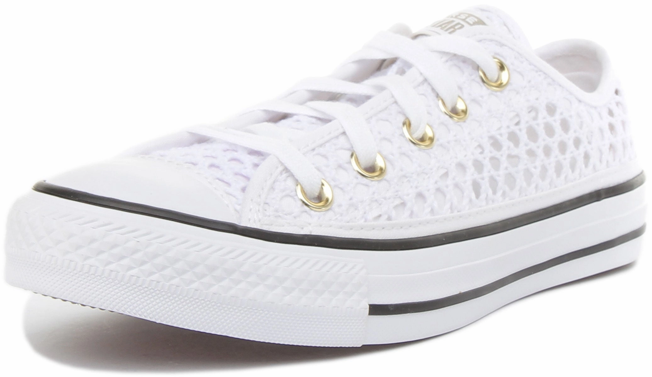 Converse 565495C All Star Ox Crochet In White Black For Women Shoes Converse