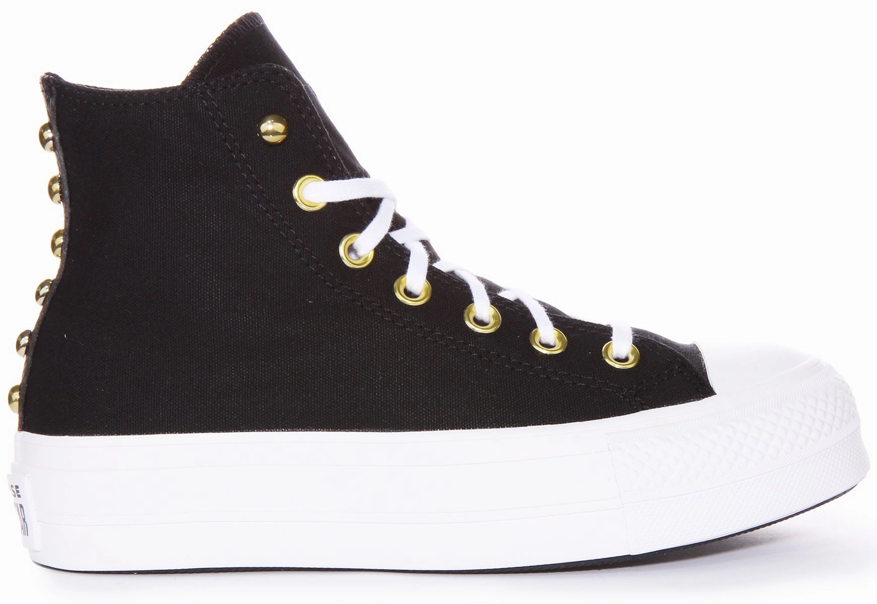Converse A05453C Chuck Taylor Platform Studd In Black Gold Shoes Converse
