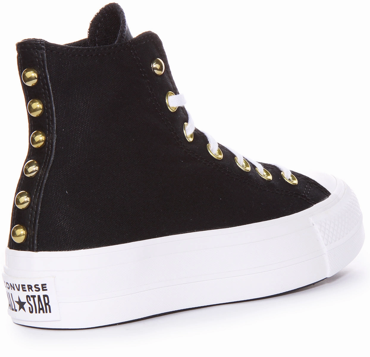 Converse A05453C Chuck Taylor Platform Studd In Black Gold Shoes Converse