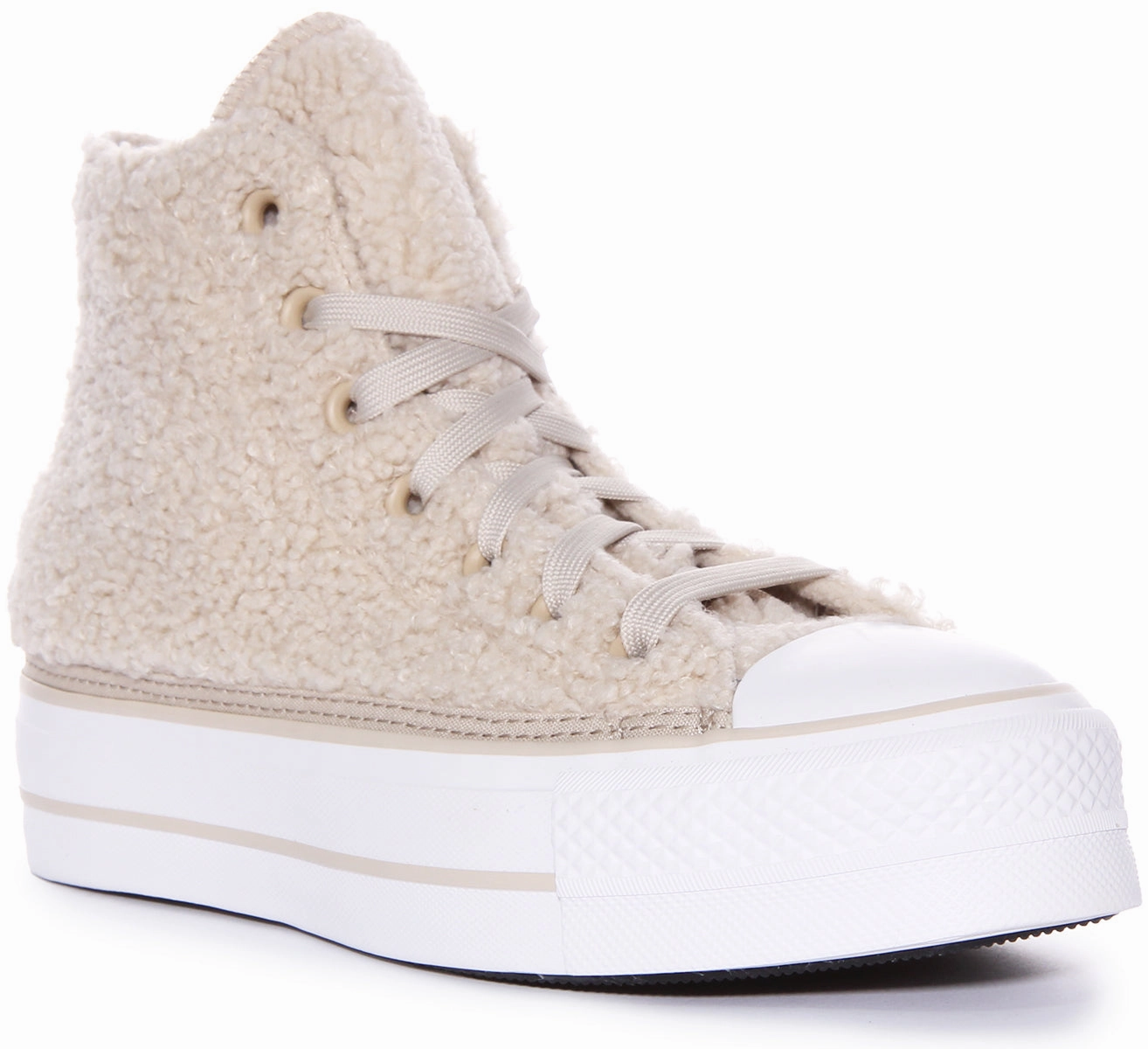 Converse A05509C Chuck Taylor Platform Sherpa In Beige For Women Shoes Converse