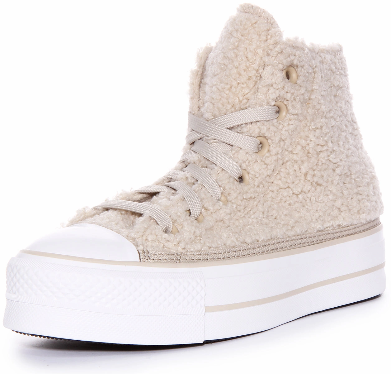Converse A05509C Chuck Taylor Platform Sherpa In Beige For Women Shoes Converse