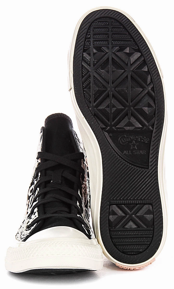 Converse A07536C Crochet Floral In Black For Women Shoes Converse