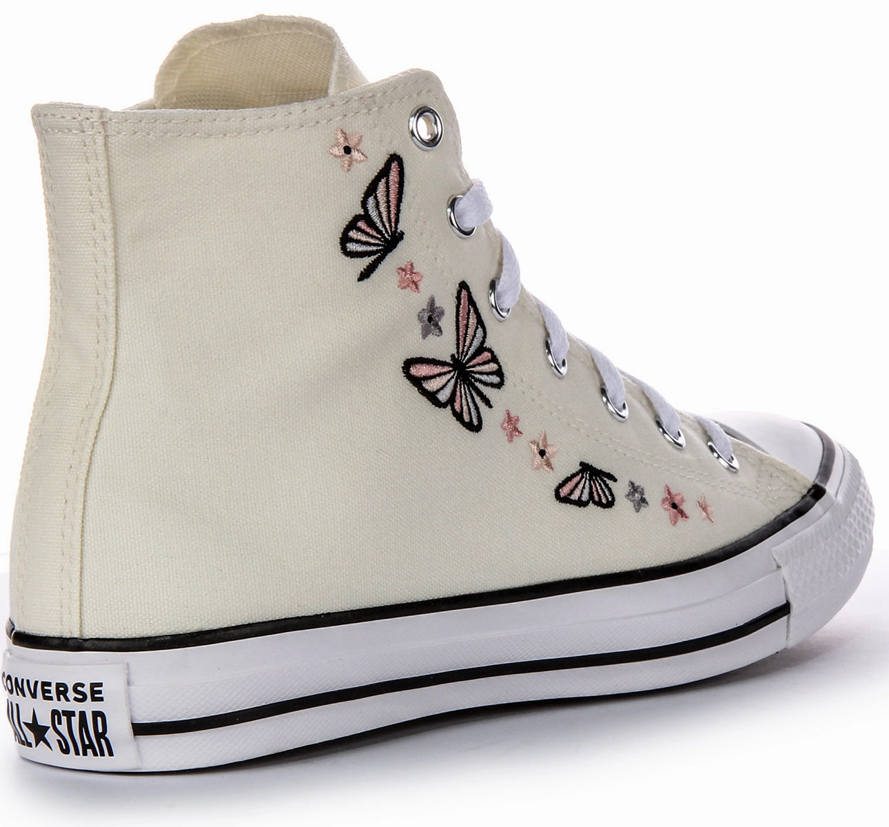Converse All Star A07336C In White Butterfly Print For Junior Shoes Converse
