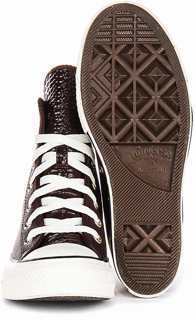 Converse All Star A12349C Wedge In Burgundy Leather Shoes Converse