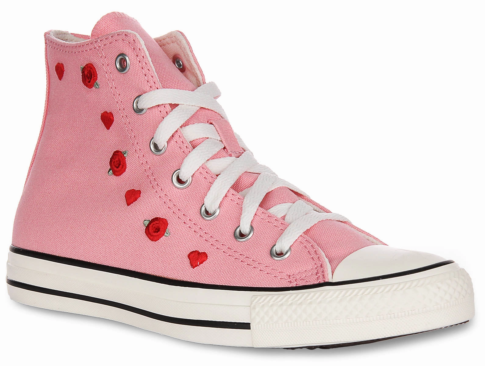 Converse All Star A12624C Heart & Roses In Pink For Junior Shoes Converse