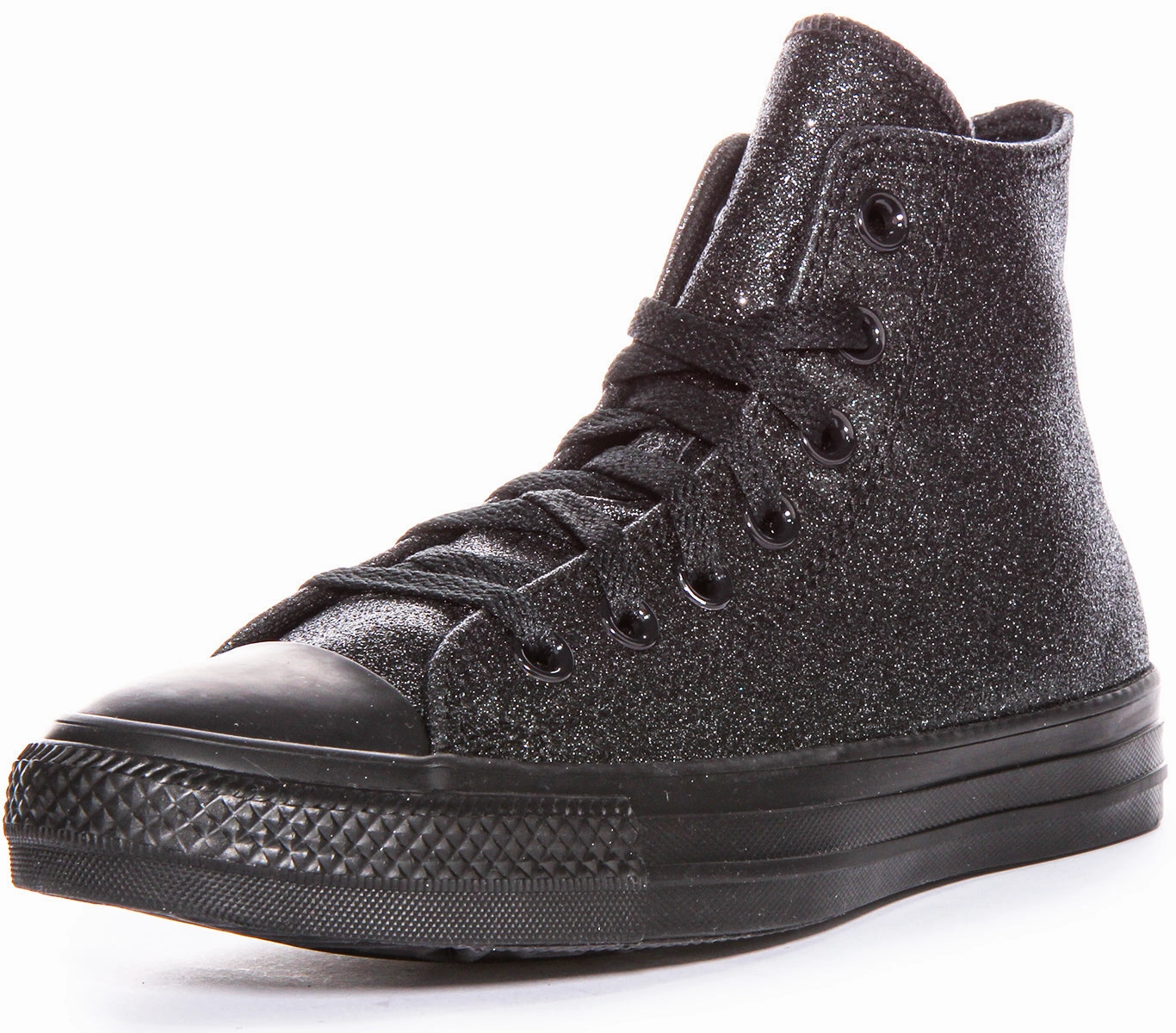 Converse All Star Hi A05432C In Black Glitter Shoes Converse