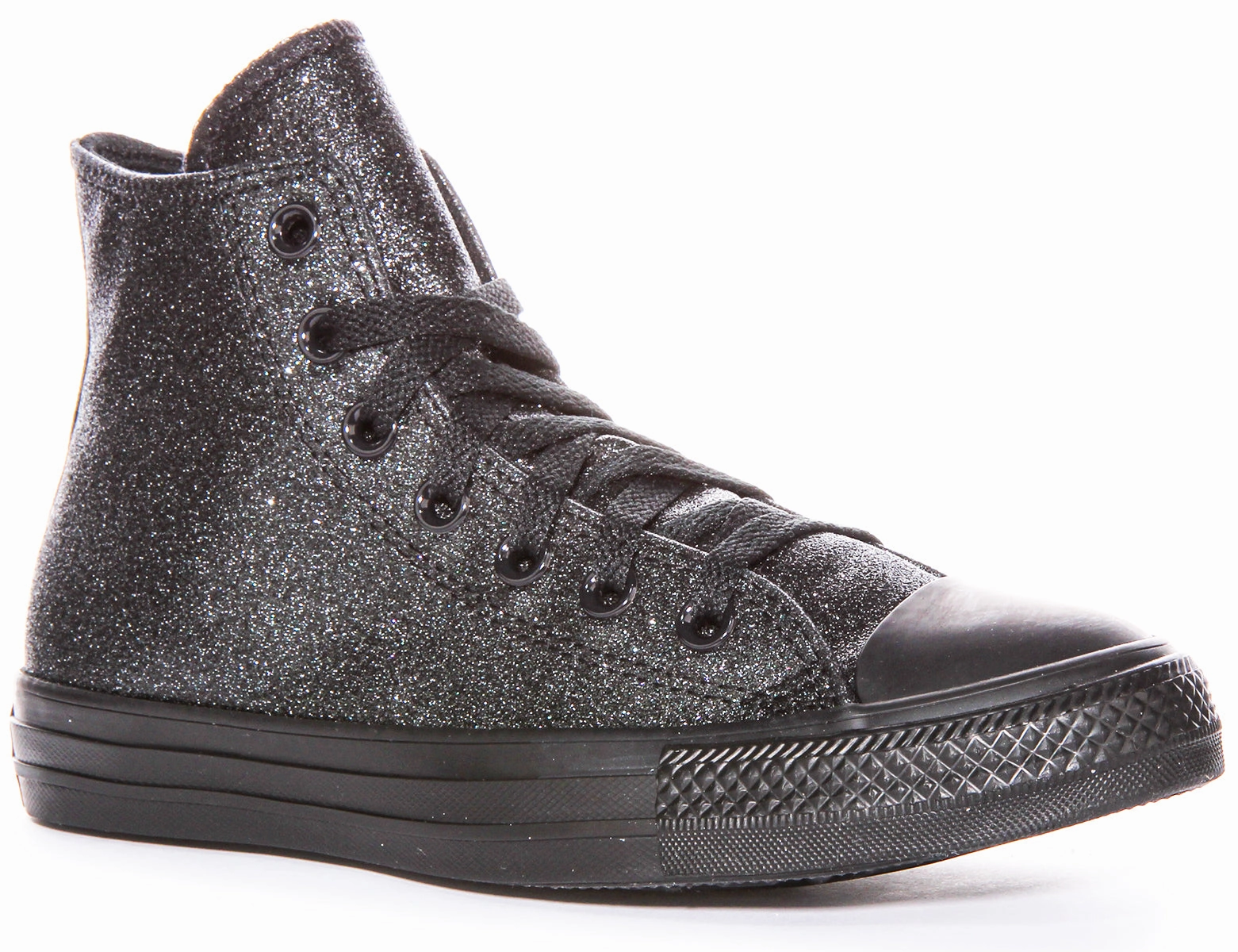 Converse All Star Hi A05432C In Black Glitter Shoes Converse