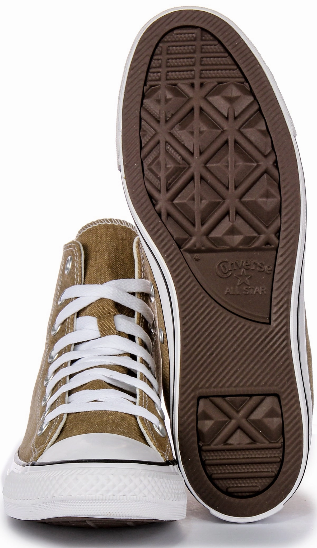 Converse All Star Hi A07456C In Light Brown Washed Shoes Converse