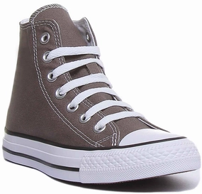 Converse All Star Hi Core Canvas Trainer In Charcoal For Men Shoes Converse