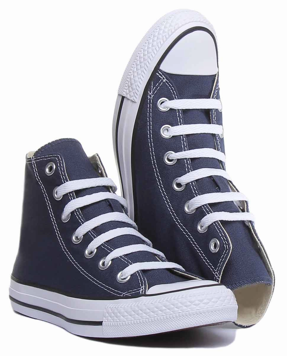 Converse All Star Hi Core Canvas Trainer In Navy White For Unisex Shoes Converse