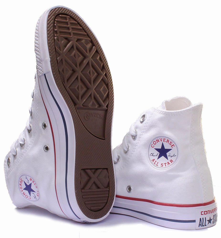 Converse All Star Hi Core Canvas Trainer In White Shoes Converse