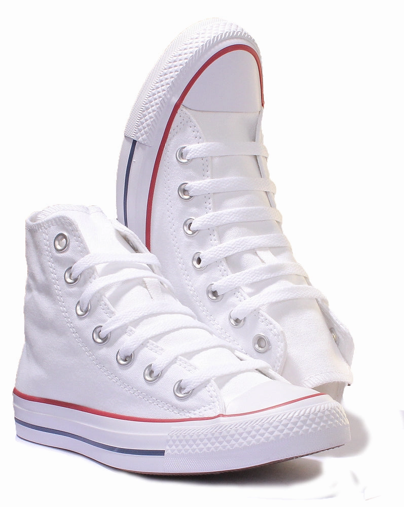Converse All Star Hi Core Canvas Trainer In White Shoes Converse
