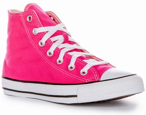 Converse All Star High A08136C In Fuchsia Pink Shoes Converse
