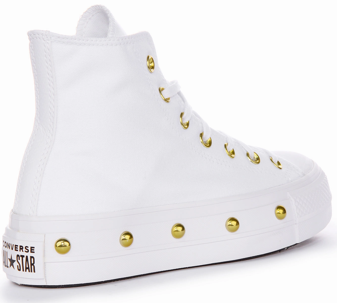 Converse All Star Lift A06787C In White Gold Studds Shoes Converse