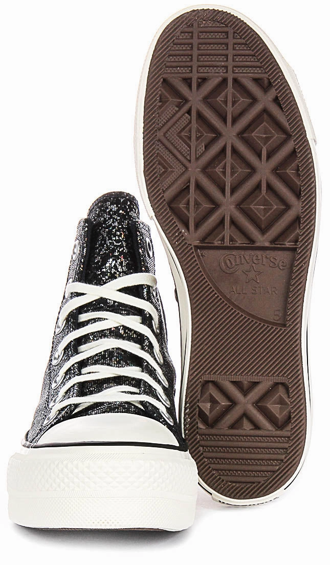 Converse All Star Lift A09551C In Black Silver Metalic Shoes Converse