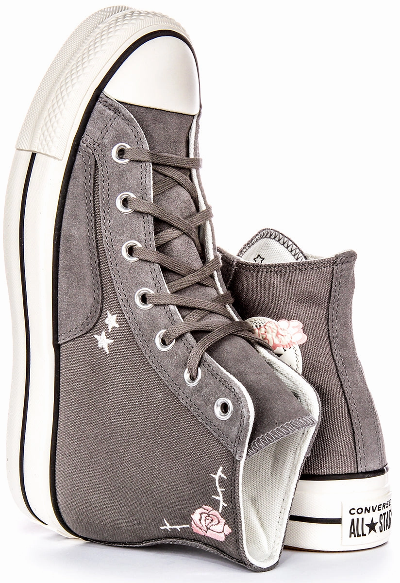 Converse All Star Lift Scribble A09165C In Grey For Women Shoes Converse