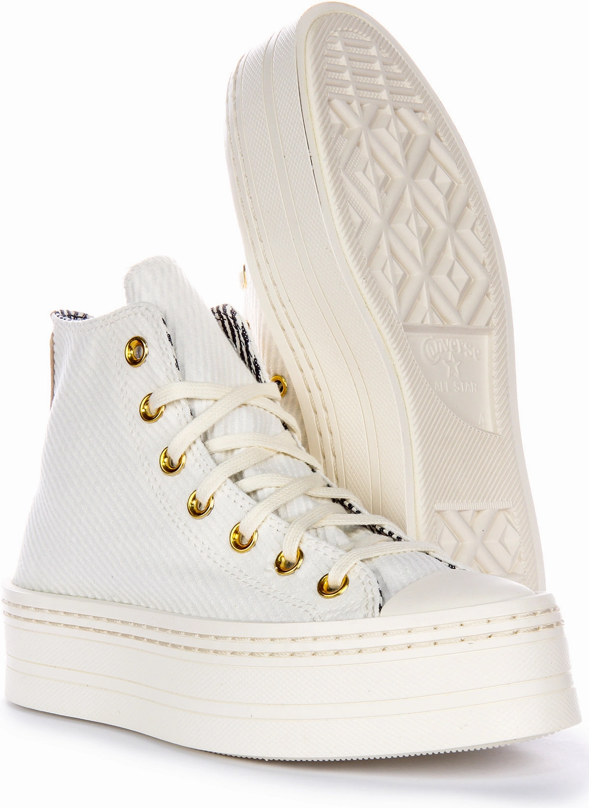 Converse All Star Modern  Lift A07204C In White Gold Shoes Converse