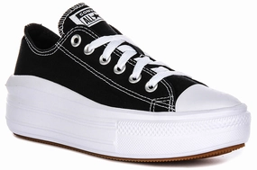 Converse All Star Move 570256C In Black White Platform Shoes Converse