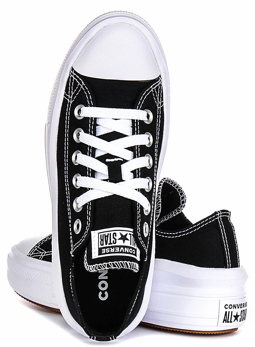 Converse All Star Move 570256C In Black White Platform Shoes Converse