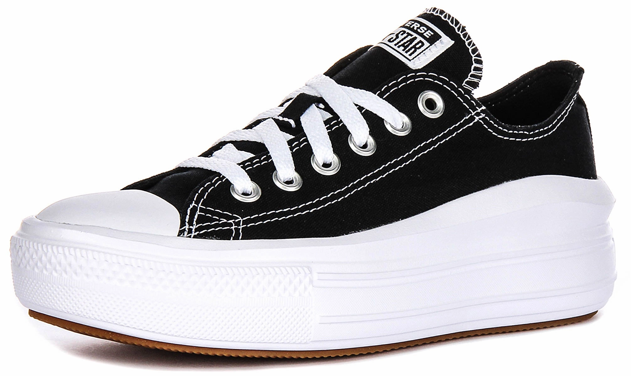 Converse All Star Move 570256C In Black White Platform Shoes Converse