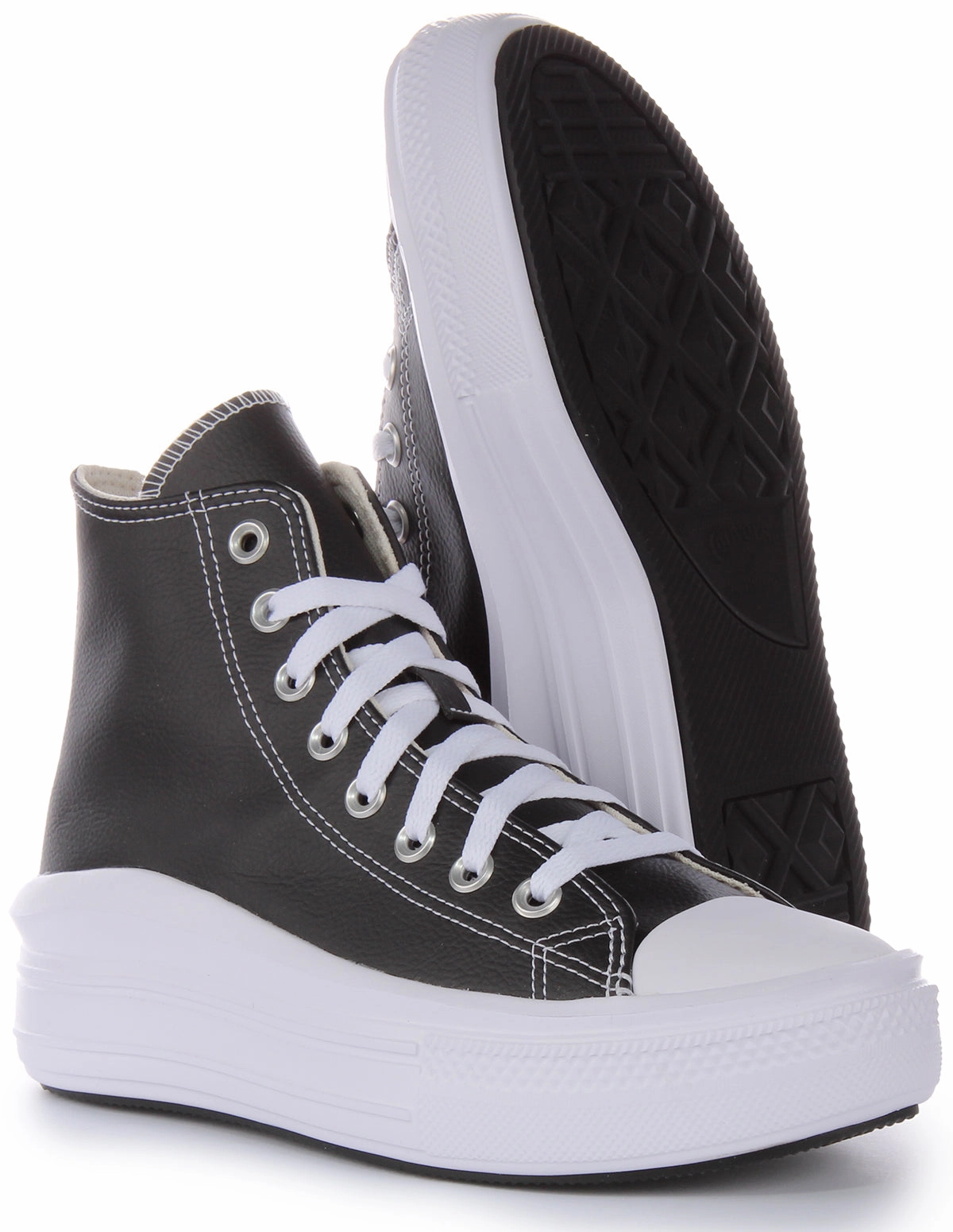 Converse All Star Move A04294C In Black White Leather Shoes Converse