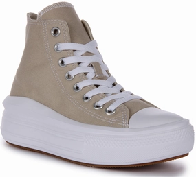 Converse All Star Move A04365C In Stone Platform Shoes Converse