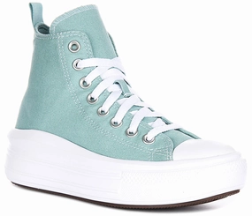 Converse All Star Move A10703C In Mint For Junior Platform Shoes Converse