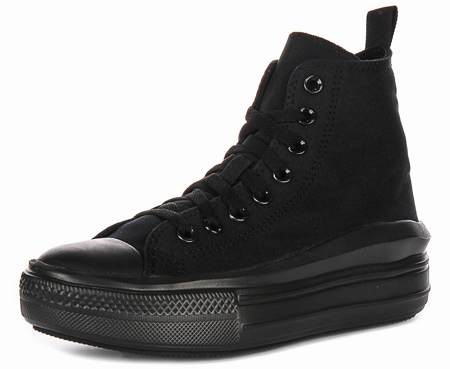 Converse All Star Move Hi A03668C In All Black For Junior Shoes Converse