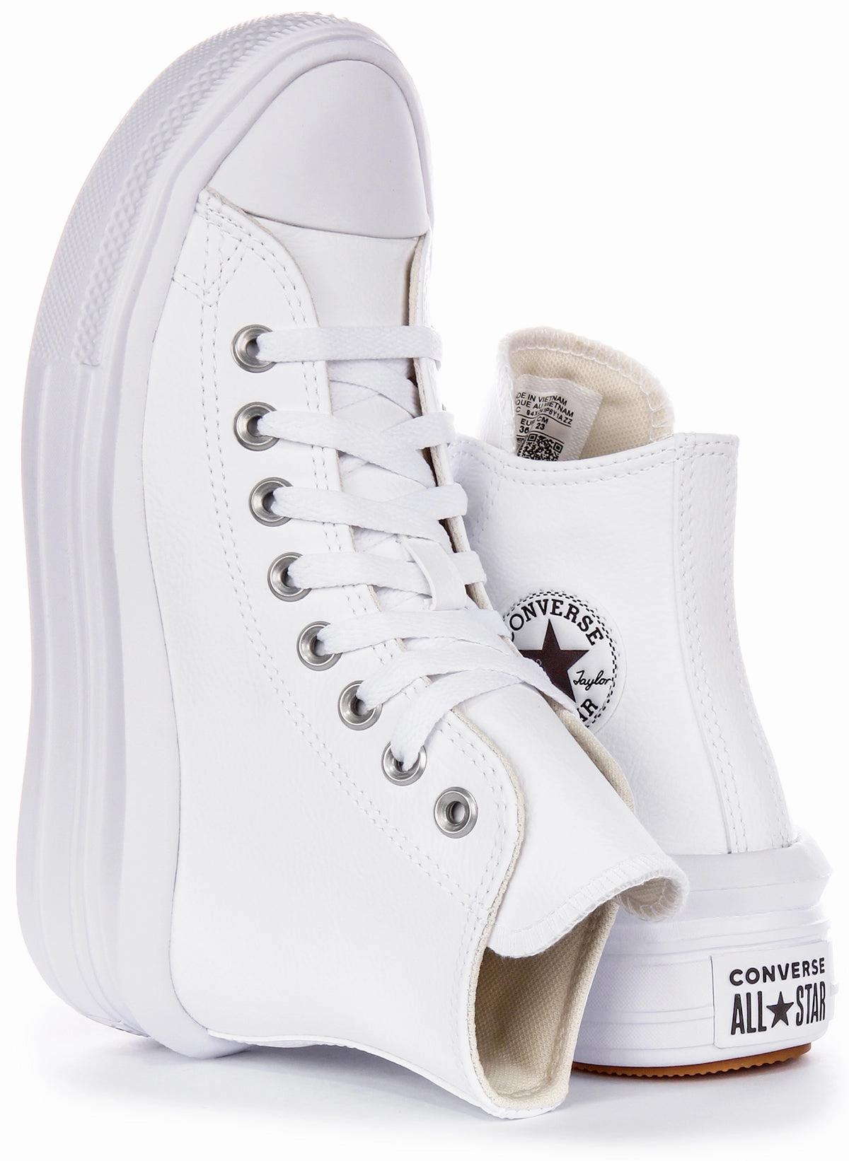 Converse All Star Move Hi A04295C In White For Women Shoes Converse