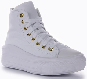Converse All Star Move Platform A05459C In White Gold Shoes Converse