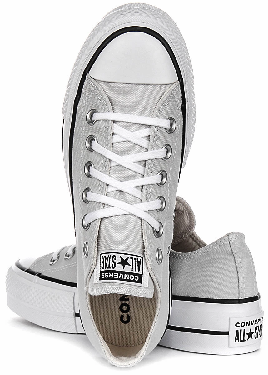 Converse All Star Ox Lift A11538C In Light Grey Shoes Converse