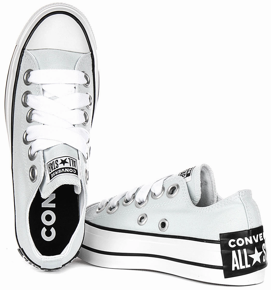 Converse All Star Platform Sketch Low A10426C In Light Blue Shoes Converse