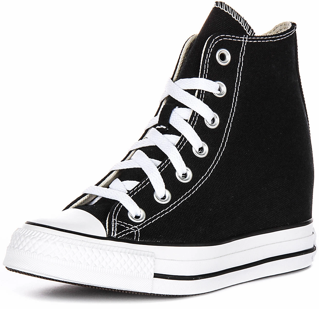 Converse All Star Wedge A11909C In Black White For Women Shoes Converse