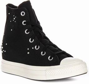 Converse All Star Wedge A12514C In Black White Shoes Converse