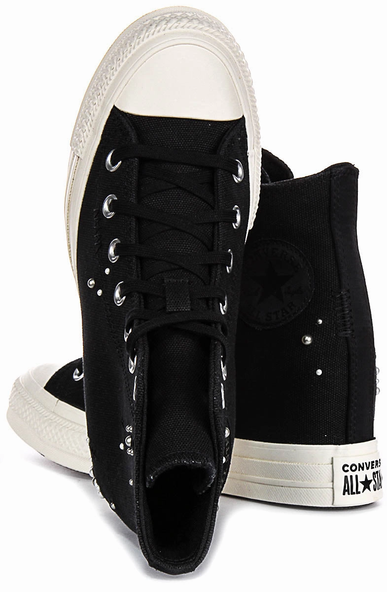 Converse All Star Wedge A12514C In Black White Shoes Converse