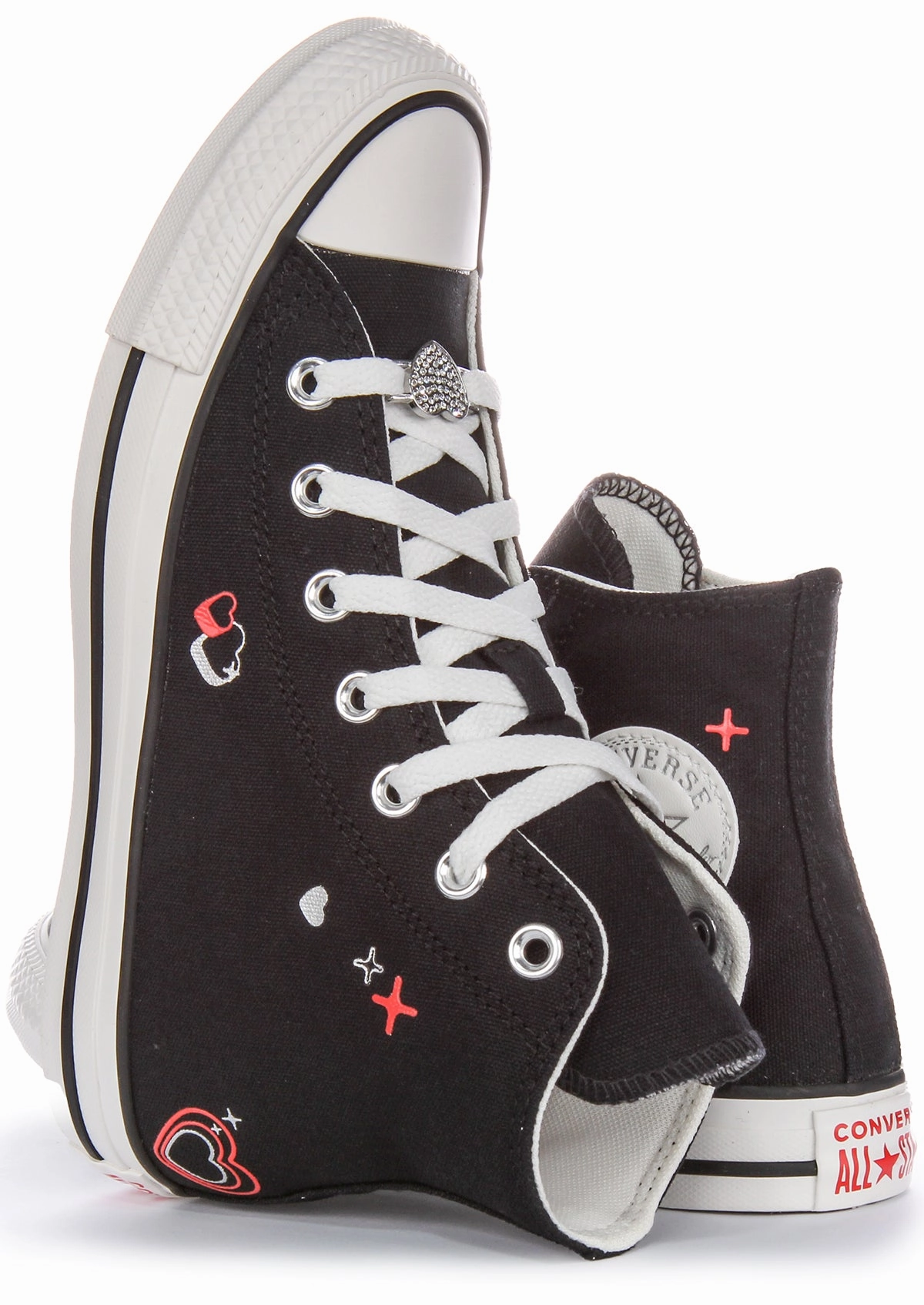 Converse All Stars 2K Heart A09116C In Black For Women Shoes Converse