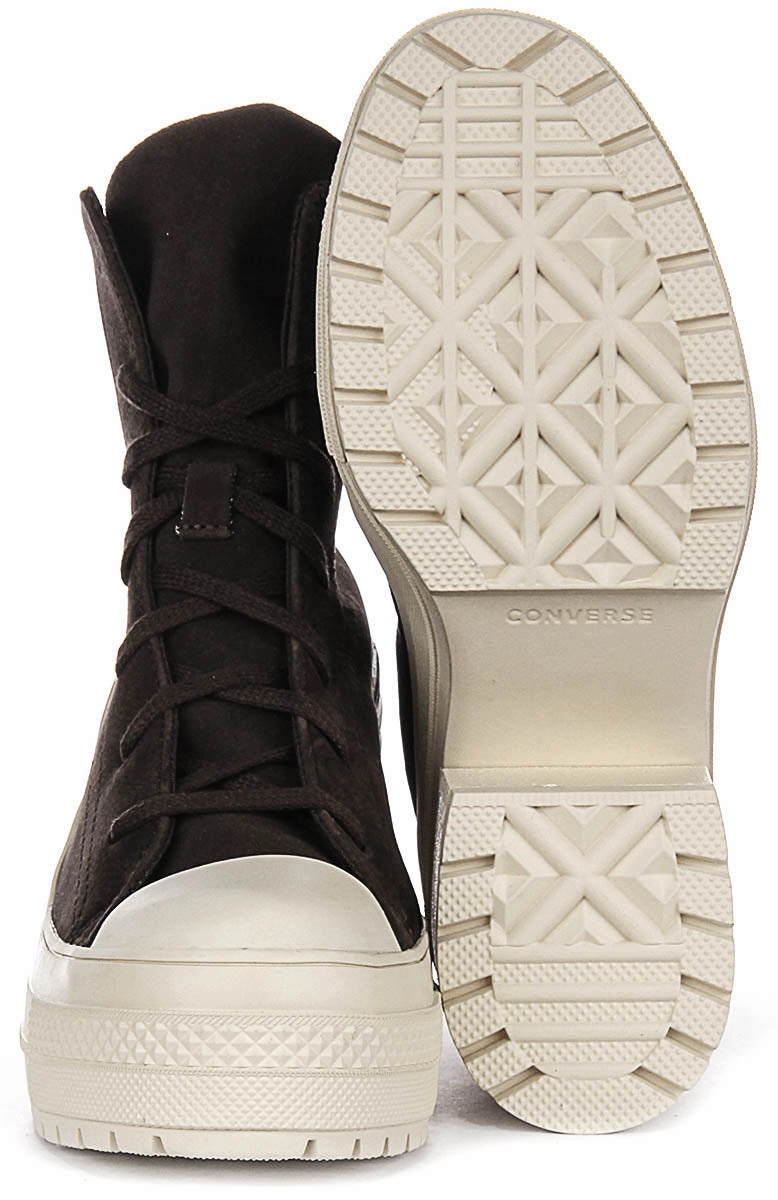 Converse Chuck 70 De Luxe Heel A11542C In Coffee Suede Shoes Converse