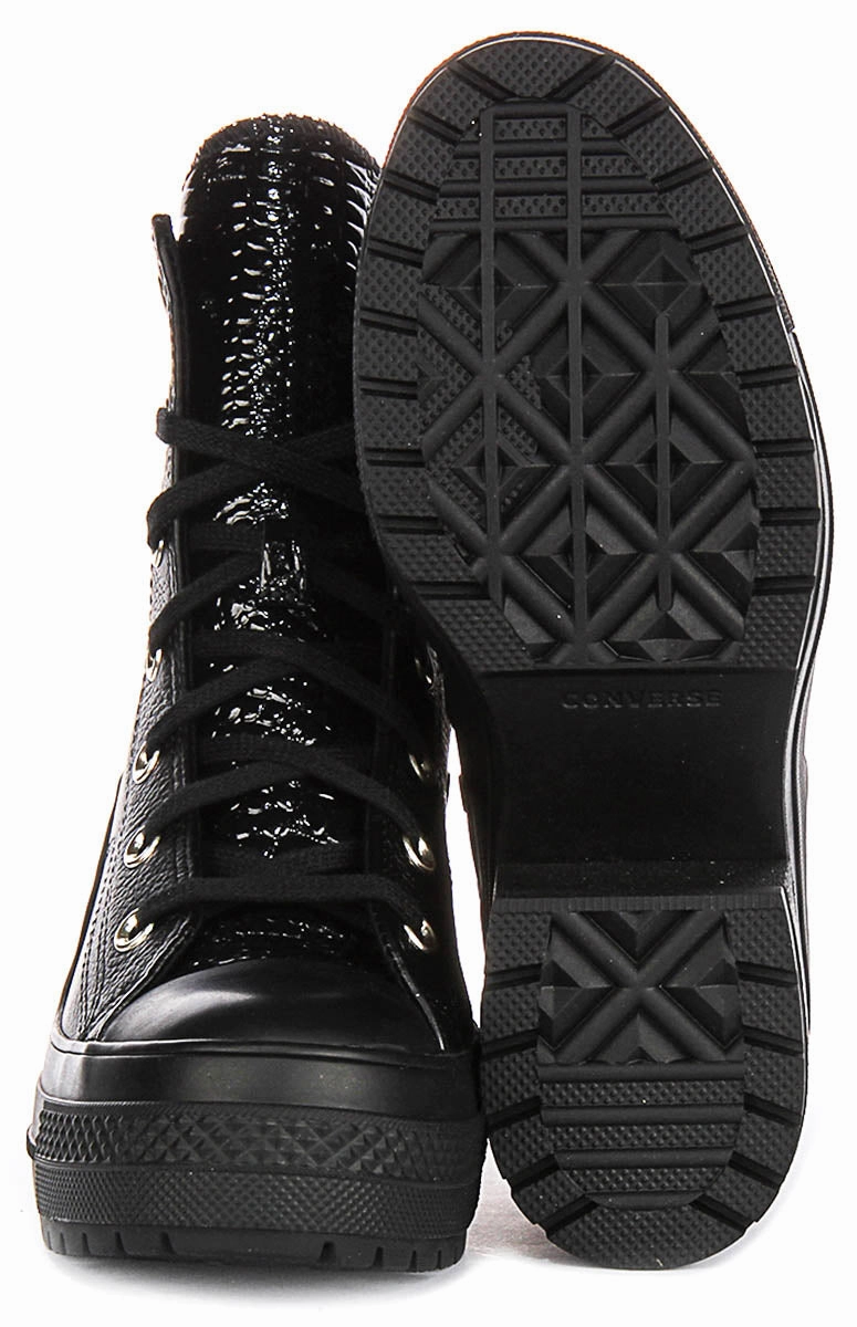 Converse Chuck 70 De Luxe Heel A12346C In Black Moc Croc Shoes Converse