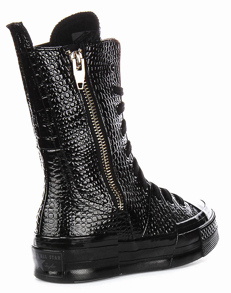Converse Chuck 70 Plus XH A09381C In Black Croc Shoes Converse