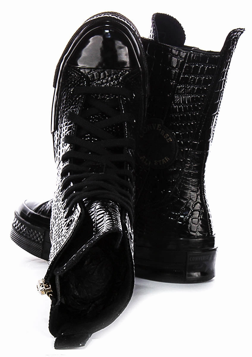 Converse Chuck 70 Plus XH A09381C In Black Croc Shoes Converse
