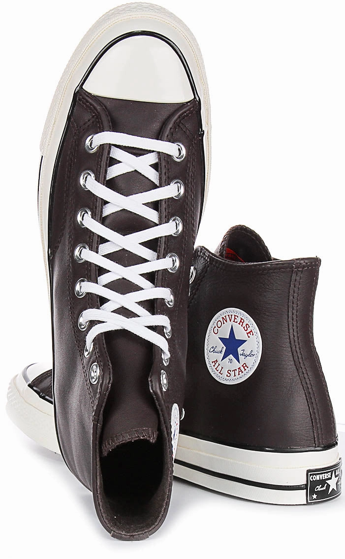 Converse Chuck 70s A10154C High Tope In Brown Leather Shoes Converse
